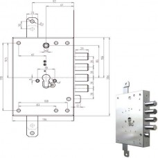 SERRATURA SIC.TRIPLICE CIL.            7056G-01 CR