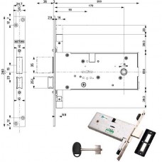 SERRATURA INFILARE FASCE ALL      41823/90 MOTTURA