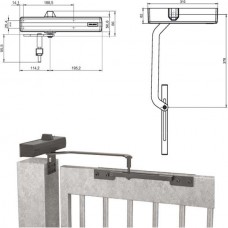 CHIUDICANCELLO AERODINAMICO NERO DC680G ASSA ABLOY