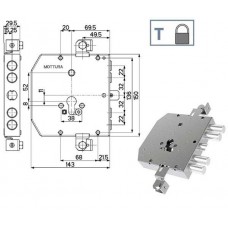 SERRATURA SIC.TRIPLICE               89E30 MOTTURA