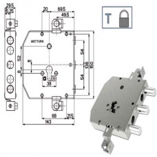 SERRATURA SIC.TRIPLICE               89E30 MOTTURA