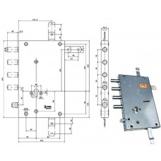 SERRATURA SIC.QUINTUPL.CIL.E70 RSBLQ666/500RF MOIA