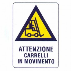 CARTELLO MOVIMENTO CARRELLI       48x 68 PLASTICA