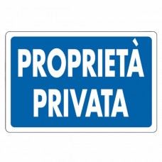 CARTELLO PROPRIETA' PRIVATA       30x 20 ALLUMINIO